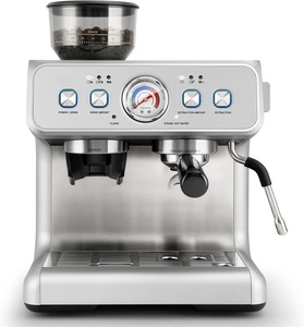 Cafetera Espresso Comercial, Máquina de Café Inteligente Semi-Automática con Molinillo Eléctrico Francés para Hoteles - Product Image 1