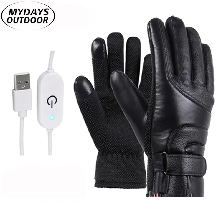 Mydays Tech Chauffe-mains d'hiver imperméable à l'eau Batterie rechargeable Gants chauffants électriques Sécurité pour le ski, la randonnée et le cyclisme