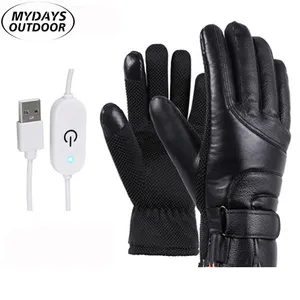 Mydays Tech Waterproof Winter Hand Warmer Rechargeable Battery Electric Heated Gloves Safety For Ski Hiking Cycling