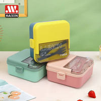 Haixin 37OZ Boîte à bento Boîte à lunch pour adultes Hommes Femmes avec 2 compartiments Contenant alimentaire à déjeuner avec ustensiles
