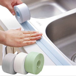 Cinta selladora de tira de sellado de pared de moho de Pvc impermeable para Borde de lavabo de fregadero de cocina - Product Image 1