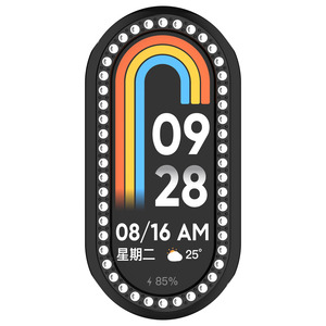 Enjoy Pretty Funda protectora hueca de PC con incrustaciones de diamantes de una sola fila para Xiaomi Watch 10 / 10 NFC - Product Image 5