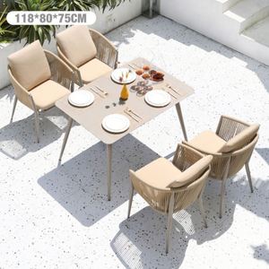 Vente en gros d'ensemble de chaises de salle à manger d'extérieur en aluminium durable mobilier de jardin confortable pour camping et restaurant - Product Image 6