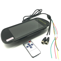 Monitor de espejo retrovisor de 7 pulgadas de alta calidad, pantalla Lcd para coche, entrada de vídeo de dos canales para camiones y automóviles