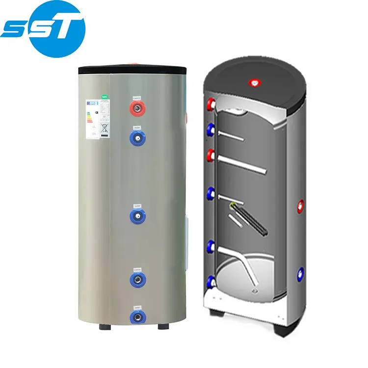 Cheap stainless steel hot water tank price good quality air source heat pump insulation domestic hot water storage tank boiler