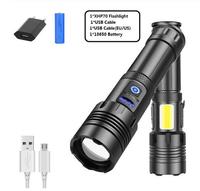 Lampe torche LED en alliage d'aluminium 1000 lumens 26650 XHP70, étanche IP55, rechargeable par USB, pour le camping, la pêche, le travail en extérieur