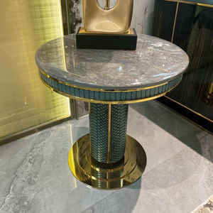 أثاث غرفة معيشة إيطالي حديث مع طاولة قهوة أثاث غرفة معيشة فاخر حديث من نسيج nubuck - Product Image 6