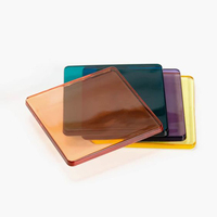 Set de cartes en acrylique gravées, dessous de verre, octogonal, transparents, pour mariage, napperon de Table en Lucite, coloré