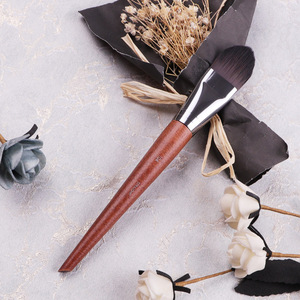 Cangzhou Foundation Brush Small Flat Pointed Tip Synthetic Hair Wooden Handle For Liquid Foundation <b>Makeup</b> <b>Tool</b> - Product Image 2