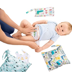 Nuevos productos para bebés recién nacidos, superventas <span class=keywords><strong>2024</strong></span>, accesorios para cochecito de tendencia, pañal impermeable con cremallera, <span class=keywords><strong>Caddy</strong></span> organizador, bolsa de pañales húmeda - Product Image 1