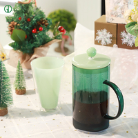 Mug en verre, vase décoratif à fleurs, vaisselle personnalisée, cadeau de Noël, tasse à thé en verre résistant à la chaleur