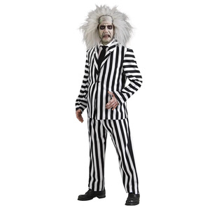 Costume Beetle Juice pour hommes, costume rayé pour adultes, tenue de performance pour Halloween - Product Image 1