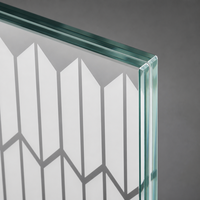 Verre feuilleté trempé décoratif intérieur en sérigraphie, motifs et couleurs sur mesure pour cloisons de bureau
