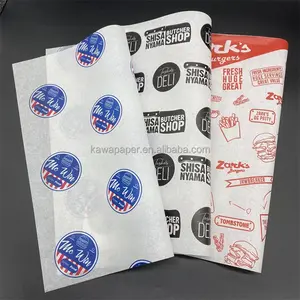 Custom Burger Wrapper Papier Deli Papier Gecoat Papier Voor Voedsel