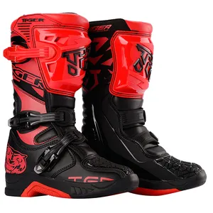 006 Children's Only Riding Microfiber Leather Motorcycle Boots Motocross Motorcycle Riding boots Motor Bike Racing Shoes