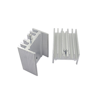 Dissipateur thermique triode 20*15*10MM en alliage d'aluminium TO-220, extrusion personnalisée, couleur sur mesure, radiateur de transistor, découpe et pliage Al 6063