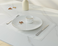Ensemble de serviettes de table jetables écologiques en coton de qualité supérieure, douces, absorbantes, de forme rectangulaire, à motifs imprimés modernes, pour la nourriture