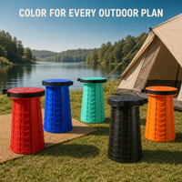 Tabouret de pêche tubulaire renforcé multicolore avec siège large et courbé pour terrain gazonné, bord de lac, rive de la mer