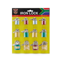 20-25-32 d'or et en laiton couleur fer 12 pcs carte stock cadenas