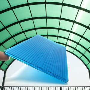 Plaque de toiture en polycarbonate alvéolaire double paroi et triple paroi 8mm 10mm 12mm 14mm 16mm avec protection UV, écologique et durable - Product Image 1