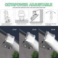 Luz de inundación LED IP65 10W 20W 30W 50W 100W 200W 400W Reflector Led Luz exterior 100-277vac Luz de estadio LED