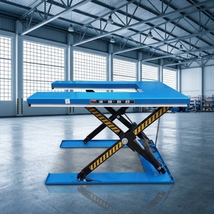Plataforma Elevadora Hidráulica Estacionaria en Forma <span class=keywords><strong>de</strong></span> U <span class=keywords><strong>de</strong></span> Perfil Ultrabajo para Carga y Descarga <span class=keywords><strong>de</strong></span> Palés en Almacenes - Product Image 1