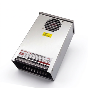 Fuente de Alimentación y Controlador LED de 1000W 24V CC con Carcasa de Aluminio Resistente a la Lluvia, Protección Contra Sobretensiones y Entrada de CA para Alumbrado Público - Product Image 1