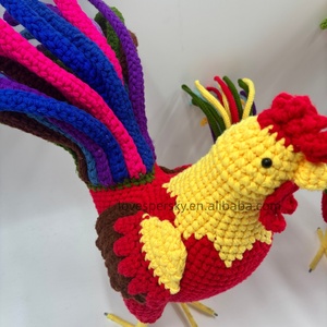 Poulet en crochet fait main, amigurumi en <span class=keywords><strong>peluche</strong></span>, jouet en coton tricoté, décoration intérieure, cadeau pour enfants et vente en gros - Product Image 5