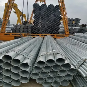 Material de tubo de acero soldado galvanizado al carbono ASTM ERW al por mayor para la construcción