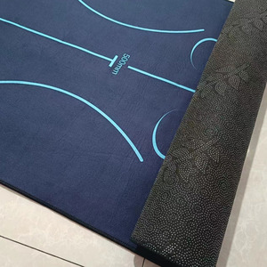 Thảm tập yoga cực dài với thảm tập chống trượt dày 5mm chất liệu PU cách âm dài 140cm màu xanh đậm gấp - Product Image 4