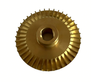 Impellers de pompe à eau haute performance en laiton usinés sur mesure, à gorge plate double, diverses tailles disponibles, OEM ODM pris en charge