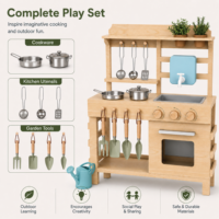 Ensemble de cuisine de jardin Montessori personnalisable OEM ODM avec fonction de plantation, maisonnette en bois sur mesure pour enfants pour le jardin