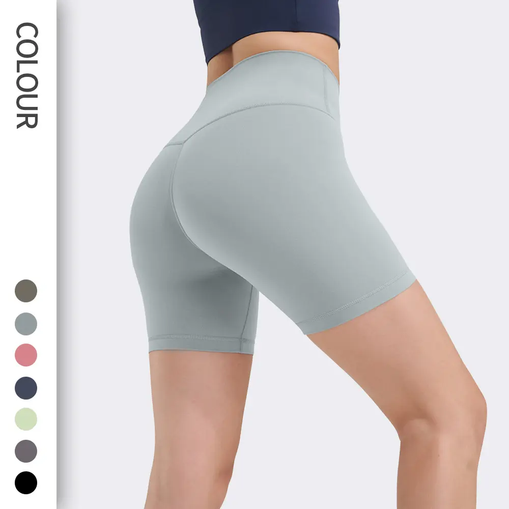 Esporte Bunda Levantamento Cintura Alta Fitness Ginásio Scrunch Bunda Motociclista Shorts Lulu Yoga Leggings das Mulheres