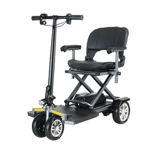 Scooter Eléctrico Plegable de 4 Ruedas con Motor sin Escobillas de 250W, Impermeable, de Aleación de Aluminio, con Alcance de 15 km, para Adultos, en Oferta - Product Image 1
