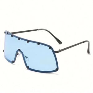 Gafas de Sol Punk Vintage 2021 con Remaches para Hombre y Mujer, Lentes de Una Pieza con Protección UV400, Forma de Escudo - Product Image 5
