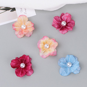 Accesorios para el Cabello con Flores de Orquídea Artificiales y Adornos de Perlas para Uso Casual, Hechos a Mano, Primavera 2025 - Product Image 2