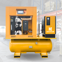 Compresseur d'air industriel à vis à faible bruit 7,5/11/15/22 kW sans huile, stationnaire, alimenté en courant alternatif 220 V, refroidi par air, moteur 10 bars