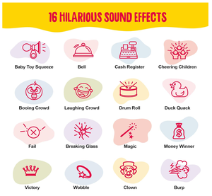 Máquina de Efectos de Sonido, Regalos de Broma para Adolescentes, 16 Sonidos Divertidos, Regalos de Pascua para Niños, Plástico Rojo 10x6cm - Product Image 3