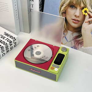 Lecteur CD portable rétro avec plateau, haut-parleur Bluetooth intégré, USB, radio FM et écran LCD – Idéal pour la maison et le bureau - Product Image 4
