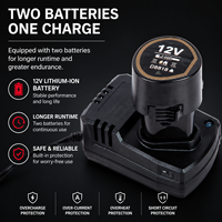 Polisseuse de voiture sans fil 12V, batterie au lithium rechargeable, mini outil de detailing, vitesse variable, kit d'entretien automobile portable