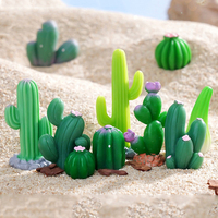 Mini figurine de cactus succulent en résine simulée pour décorations de paysages désertiques, petits ornements végétaux, accessoires de bricolage
