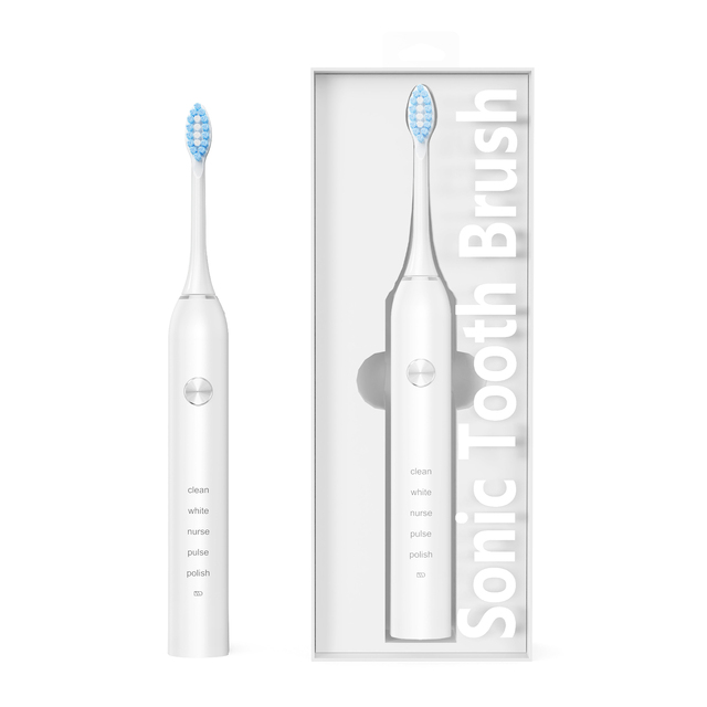 Sonic Electric Toothbrush with Soft Bristles Waterproof IPX7 Replacement Toothbrush Heads Electronic Teeth Brush