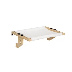 Cama de madera para mascotas, hamaca rectangular de madera maciza para gatos, cama colgante sin necesidad de perforar, para uso en interiores y exteriores - Product Image 1