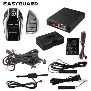 EASYGUARD 2 Way LCD Display Passive Keyless Entry For BMW After 2010 Car Remote Starter Can Bus Push Button Start