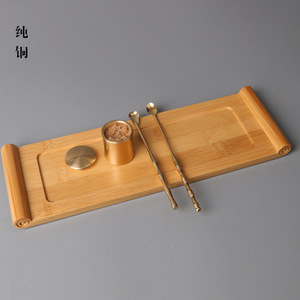 Incense ceremony tool set for beginners, seven-piece set including incense spoon, incense burner, ash press, sweeping, and pure - Product Image 3