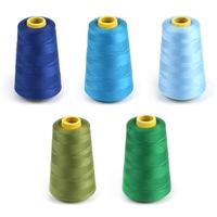 Fil à coudre 100% polyester teint sur mesure par le fabricant, 40/2, marque personnalisée Chine Zhejiang