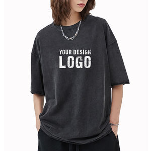 T-shirts pour hommes en coton batik vintage en gros, OEM, grande taille, style streetwear, décontractés, manches courtes, amples, sport, surdimensionnés - Product Image 4