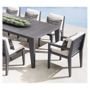 Ngoài trời nội thất sân vườn <span class=keywords><strong>8</strong></span> chỗ ngồi chất lượng bền nhôm hiện đại Bộ bàn ăn - Product Image 1