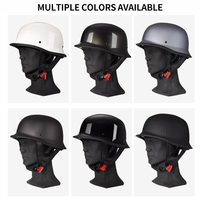 Offre Spéciale Unisexe Rétro ABS Moto Demi Visage Casque Vintage Motocross Moto Gear Allemagne Style AD Usine En Gros