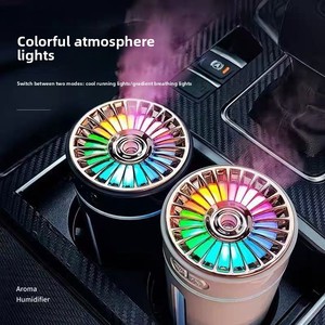 Humidificateur ultrasonique rechargeable en plastique, diffuseur <span class=keywords><strong>d</strong></span>'arômes pour la maison, purificateur <span class=keywords><strong>d</strong></span>'<span class=keywords><strong>air</strong></span> pour voiture, <span class=keywords><strong>brumisateur</strong></span> avec lumière LED colorée - Product Image 1